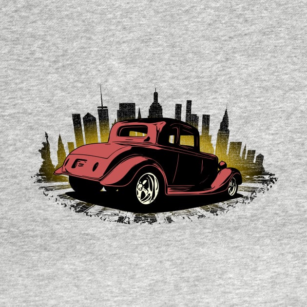 34 Ford with City Skyline, red by ZoeysGarage